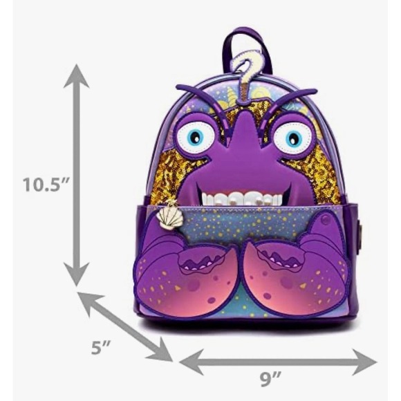 NWT Loungefly Disney Moana Tamatoa Bling Crab Backpack - Picture 2 of 12